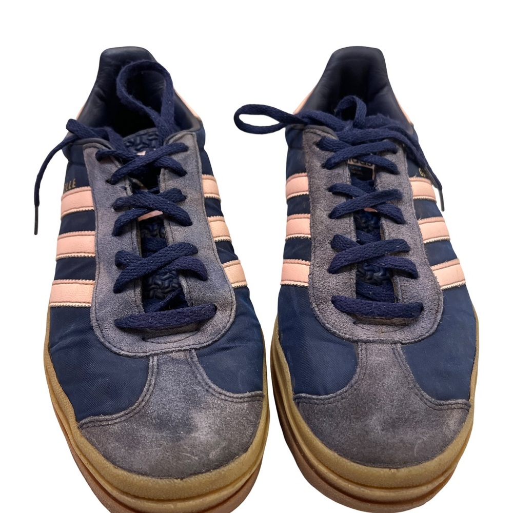 adidas Gazelle Bold Platform Sneakers - Navy Blue/Pink/Gum Sole size 9.5 - Picture 6 of 11